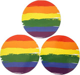Novel Merk Rainbow Paint 3 Inch Flat Refrigerator Magnet (Single Pack)