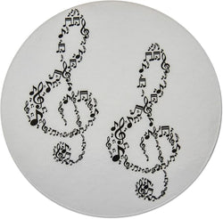 Novel Merk Treble Clef 3 Inch Flat Refrigerator Magnet (Single Pack)