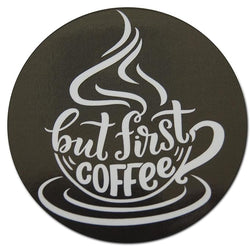 Novel Merk But First Coffee 3 Inch Flat Refrigerator Magnet (Single Pack)