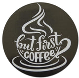 Novel Merk But First Coffee 3 Inch Flat Refrigerator Magnet (Single Pack)