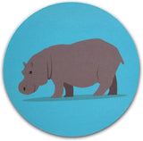 Novel Merk Hippo 3 Inch Flat Refrigerator Magnet (Single Pack)