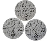 Novel Merk Music Notes 3 Inch Flat Refrigerator Magnet (Single Pack)