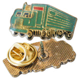 Novel Merk Pickup Truck & Semi-Truck Pins Lapel, Hat, or Tie Tack Set with Clutch Back (2 Pieces) Red, & Blue