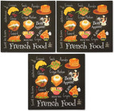 Novel Merk French Food 3 Inch Flat Refrigerator Magnet (Single Pack)