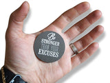 Novel Merk Be Stronger 2 Inch Flat Refrigerator Magnet (Single Pack)