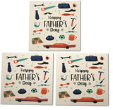 Novel Merk Happy Father’s Day 3 Inch Flat Refrigerator Magnet (Single Pack)