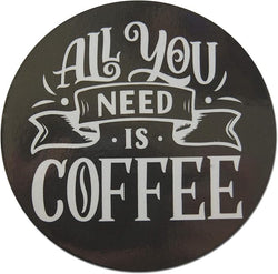 Novel Merk All You Need is Coffee 3 Inch Flat Refrigerator Magnet (Single Pack)