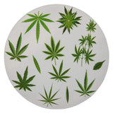 Novel Merk Marijuana Leaves Refrigerator Magnets Vinyl Round Flat Magnets for Refrigerator Decor (2 Pack)