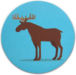 Novel Merk Moose 3 Inch Flat Refrigerator Magnet (Single Pack)