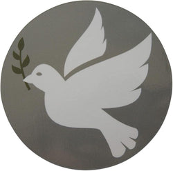 Novel Merk White Dove 3 Inch Flat Refrigerator Magnet (Single Pack)