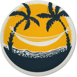 Novel Merk Palm Tree & Hammock 3 Inch Flat Refrigerator Magnet (Single Pack)