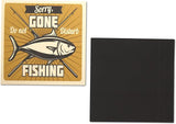 Novel Merk Gone Fishing 3 Inch Flat Refrigerator Magnet (Single Pack)