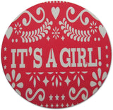 Novel Merk It’s a Girl 3 Inch Flat Refrigerator Magnet (Single Pack)