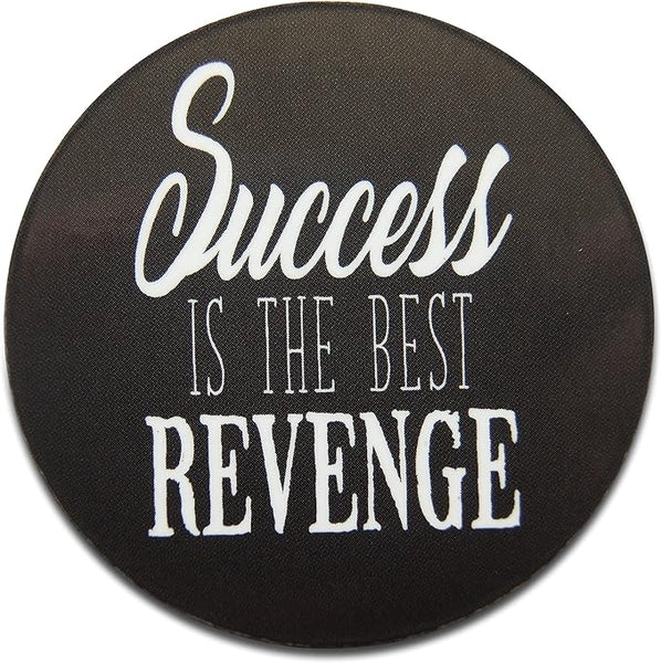 Novel Merk Success is the Best Revenge 2 Inch Flat Refrigerator Magnet (Single Pack)