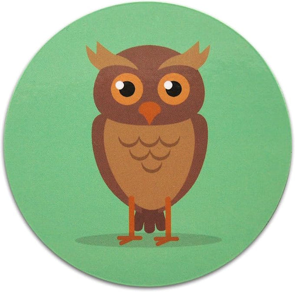 Novel Merk Owl 3 Inch Flat Refrigerator Magnet (Single Pack)
