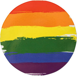 Novel Merk Rainbow Paint 3 Inch Flat Refrigerator Magnet (Single Pack)