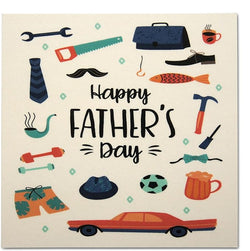 Novel Merk Happy Father’s Day 3 Inch Flat Refrigerator Magnet (Single Pack)