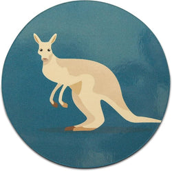 Novel Merk Kangaroo 3 Inch Flat Refrigerator Magnet (Single Pack)