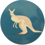 Novel Merk Kangaroo 3 Inch Flat Refrigerator Magnet (Single Pack)