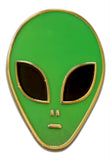 Novel Merk Alien Head Lapel Pin, Hat Pin & Tie Tack with Clutch Back (Single Pack)