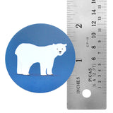 Novel Merk Polar Bear Vinyl Sticker Decals – 2 Inch Round Individual Cut - Waterproof (10 Pack)