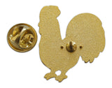 Novel Merk Rooster Lapel Pin, Hat Pin & Tie Tack with Clutch Back (Single Pack)