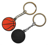 Novel Merk Basketball Sports Enamel Keychain with Key Ring (10)