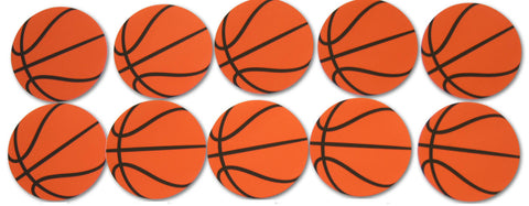 Novel Merk Basketball Sports Vinyl Sticker Decals – 2 Inch Round Individual Cut - Waterproof (10 Pack)
