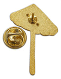 Novel Merk Beach Umbrella Lapel Pin, Hat Pin & Tie Tack with Clutch Back (Single Pack)