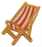 Novel Merk Beach Chair Lapel Pin, Hat Pin & Tie Tack with Clutch Back (Single Pack)