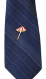 Novel Merk Beach Umbrella Lapel Pin, Hat Pin & Tie Tack with Clutch Back (Single Pack)