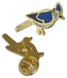 Novel Merk Blue Jay Lapel Pin, Hat Pin & Tie Tack with Clutch Back (Single Pack)