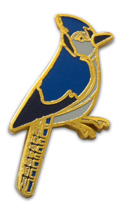 Novel Merk Blue Jay Lapel Pin, Hat Pin & Tie Tack with Clutch Back (Single Pack)