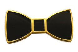 Novel Merk Bowtie Lapel Pin, Hat Pin & Tie Tack with Clutch Back (Single Pack)