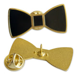 Novel Merk Bowtie Lapel Pin, Hat Pin & Tie Tack with Clutch Back (Single Pack)