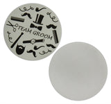 Novel Merk Team Groom Vinyl Sticker Decals – 2 Inch Round Individual Cut - Waterproof (10 Pack)