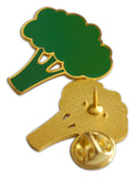 Novel Merk Broccoli Lapel Pin, Hat Pin & Tie Tack with Clutch Back (Single Pack)