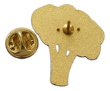 Novel Merk Broccoli Lapel Pin, Hat Pin & Tie Tack with Clutch Back (Single Pack)
