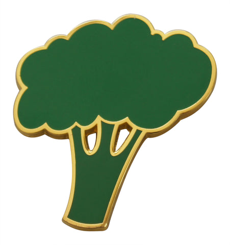 Novel Merk Broccoli Lapel Pin, Hat Pin & Tie Tack with Clutch Back (Single Pack)