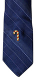 Novel Merk Candy Cane Lapel Pin, Hat Pin & Tie Tack with Clutch Back (Single Pack)