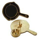 Novel Merk Cast Iron Skillet Lapel Pin, Hat Pin & Tie Tack with Clutch Back (Single Pack)