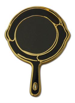 Novel Merk Cast Iron Skillet Lapel Pin, Hat Pin & Tie Tack with Clutch Back (Single Pack)