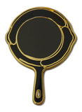 Novel Merk Cast Iron Skillet Lapel Pin, Hat Pin & Tie Tack with Clutch Back (Single Pack)
