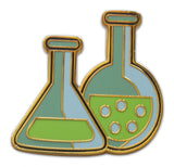 Novel Merk Chemistry Flasks Lapel Pin, Hat Pin & Tie Tack with Clutch Back (Single Pack)