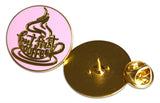 Novel Merk But First Coffee Lapel Pin, Hat Pin & Tie Tack with Clutch Back (Single Pack)