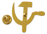 Novel Merk Hammer & Sickle Lapel Pin, Hat Pin & Tie Tack with Clutch Back (Single Pack)