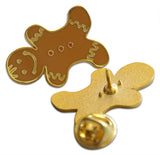 Novel Merk Gingerbread Man Lapel Pin, Hat Pin & Tie Tack with Clutch Back (Single Pack)