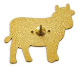 Novel Merk Cow Lapel Pin, Hat Pin & Tie Tack with Clutch Back (Single Pack)