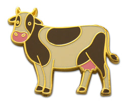 Novel Merk Cow Lapel Pin, Hat Pin & Tie Tack with Clutch Back (Single Pack)