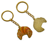 Novel Merk Croissant Enamel Keychain (Single Pack)